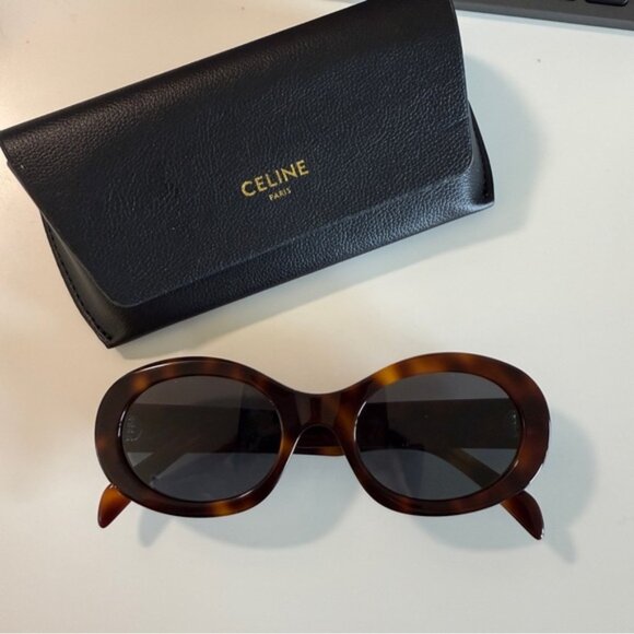 Celine Triomphe 01 Oval Sunglasses - Picture 1 of 6